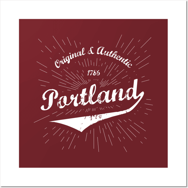 Original Portland, Maine City Shirt Wall Art by Teevolution